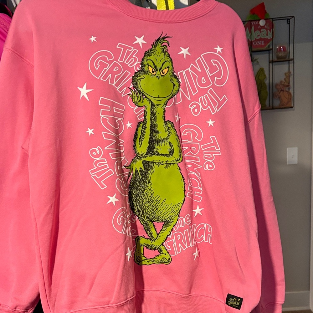 Dr. Seuss Pink Grinch Sweatshirt
